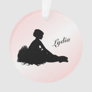 Adorno Weary Ballerina Personalizada con Nombre Rosa