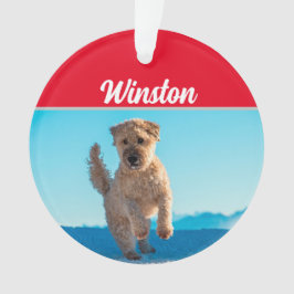 Adorno Wheaten Terrier with Name and Photo Christmas