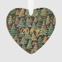 Adorno Whimsey de los bosques de árboles de Navidad