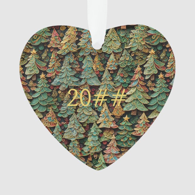 Adorno Whimsey de los bosques de árboles de Navidad (Anverso)