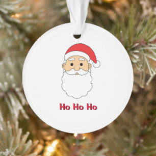 Adorno White Ho Ho Ho Ho Papá Noel Feliz Navidad