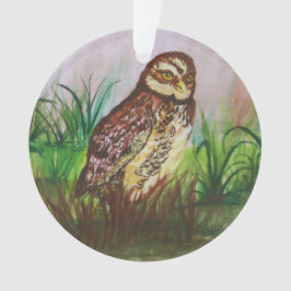 Adorno Wild Owl in nature watercolor art