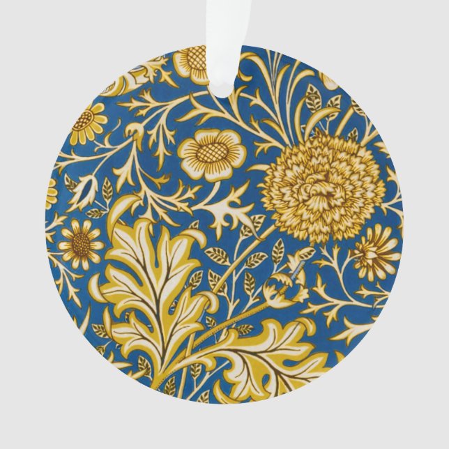 Adorno William Morris Cherwell Floral Pattern Blue (Anverso)