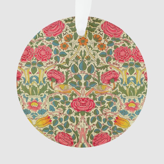 Adorno William Morris Rosa Floral Chintz Pink (Anverso)