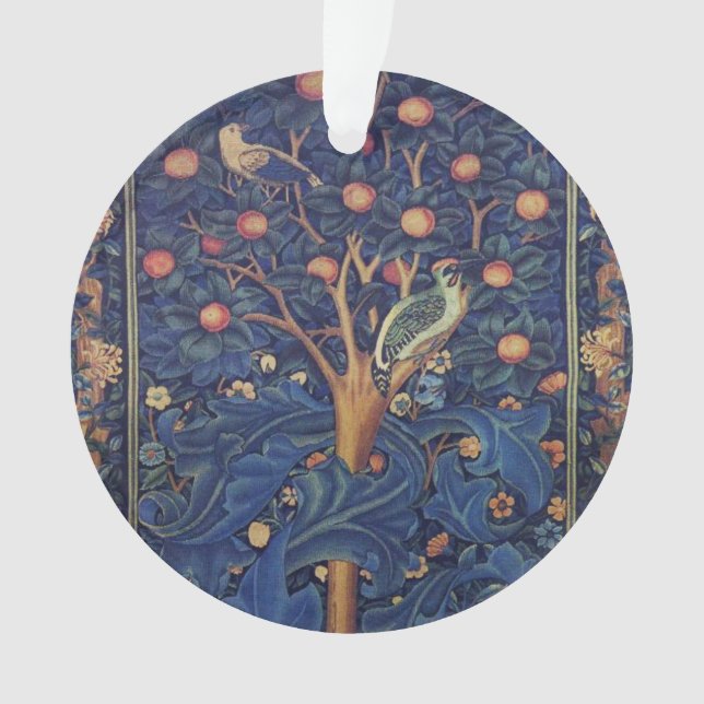 Adorno William Morris Woodpecker Tapestry Arts & Crafts (Anverso)