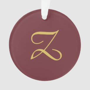 Adorno Wine Gold Monograma Profesional Moderno