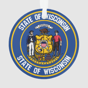 Adorno Wisconsin Round Emblem