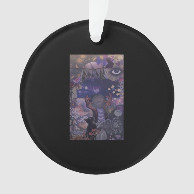 Adorno Witchen Whimsigoth Estética Con Gatos (Anverso)