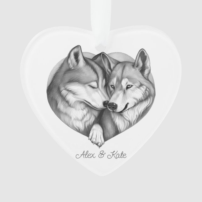 Adorno Wolf Couple (Anverso)