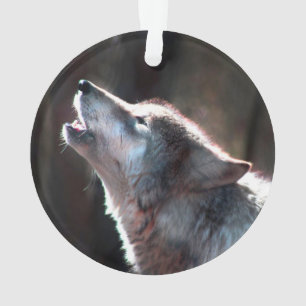 Adorno Wolf Howling Lone Wolf