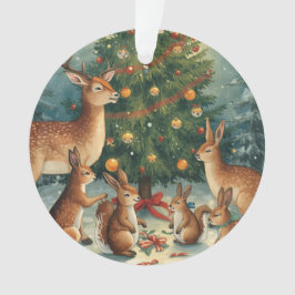 Adorno Woodland Animal Christmas Scene