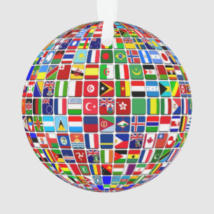 Adorno World Flags Globe, International, Classic Round St