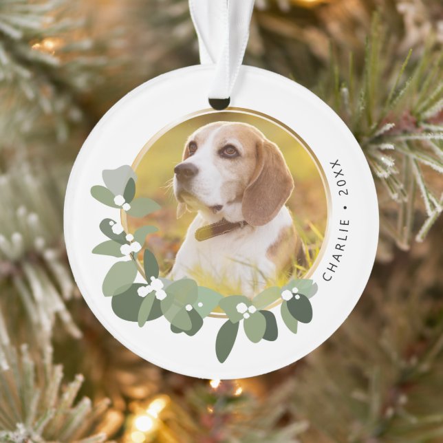 Adorno Wreath Happy Holidays Mascota Dog Personalizado (Árbol)