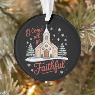 Adorno Xmas Venid todos los fieles religiosos cristianos