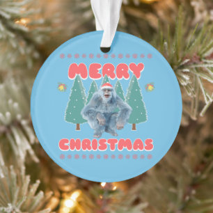 Adorno Yeti Divertido - Feliz Navidad