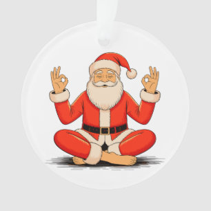 Adorno Yoga Santa Namaste Meditación Navidad Vacaciones