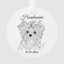Adorno Yorkshire Terrier one line art customizable dog
