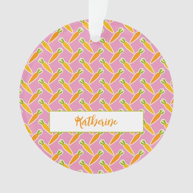 Adorno Zanahorias NOMBRE Jardín de primavera de Pascua Co (Anverso)