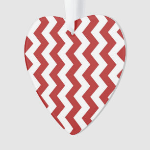 Adorno Zigzag rojo y blanco