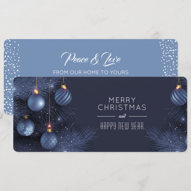 Adornos Azules de Navidad (Anverso / Reverso)