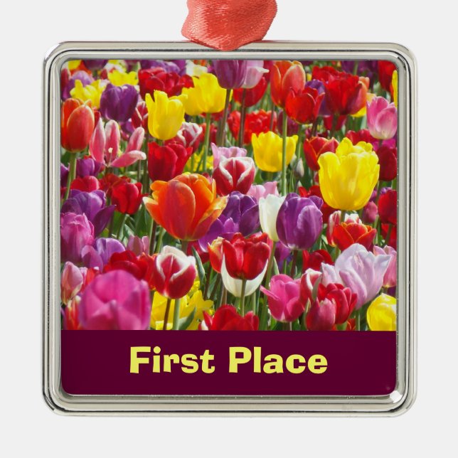 Adornos colgantes de primer lugar Flores de Tulipá (Frente)