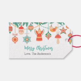 Adornos colgantes etiqueta de regalo de Navidad