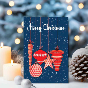 Adornos Colgantes Festivos – Tarjeta de Navidad