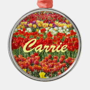 Adornos con tu nombre Flores de Tulipán personaliz