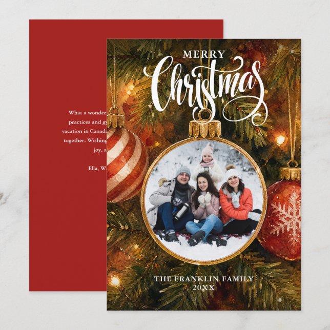 Adornos de árbol de Navidad Foto (Anverso / Reverso)