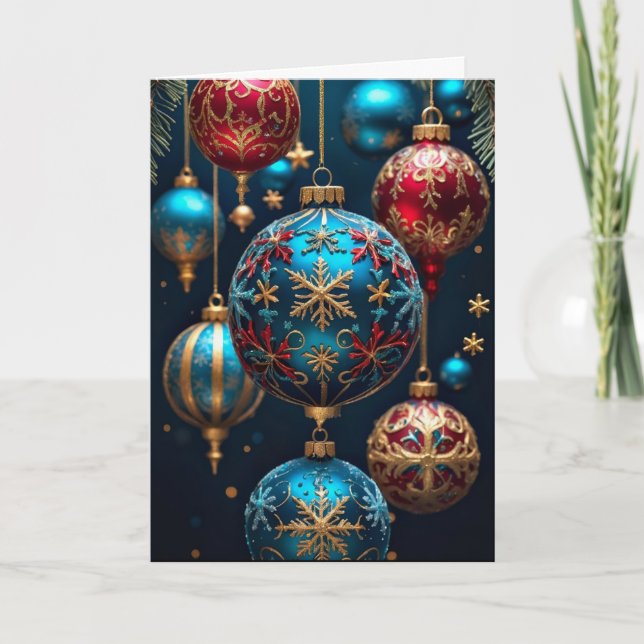 Adornos de árbol de Navidad Tarjeta de Navidad (Anverso)
