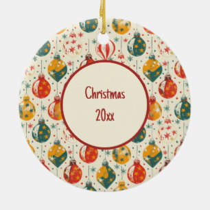 Adornos de árbol de Navidad Vintage estampado tota