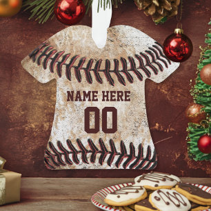 Adornos de béisbol personalizados