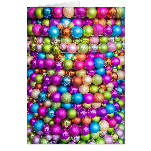 Adornos de bolas multicolores (Frente)