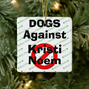 Adornos de cerámica Perros Contra Kristi Noem