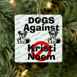 Adornos de cerámica Perros Contra Kristi Noem