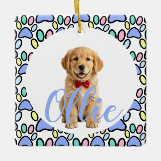 Adornos de cerámica personalizados con huellas de