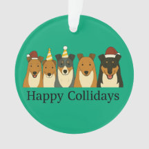 Adornos de Collie de Navidad