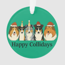 Adornos de Collie de Navidad