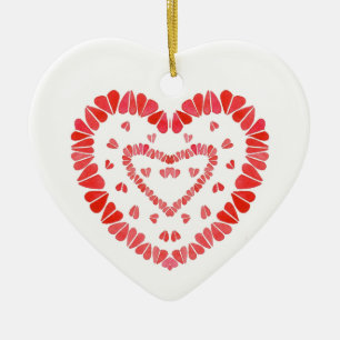Adornos de corazón de cerámica SWEET HEARTS