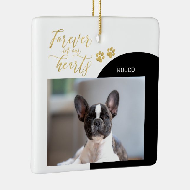 Adornos de Foto Memorial para Mascotas en Negro y  (Derecha)