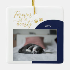 Adornos de Foto Memorial para Mascotas en Negro y 