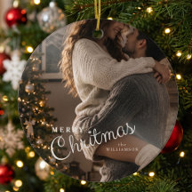 Adornos de Foto Personalizados Pareja Navidad