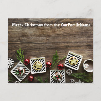 Adornos de Madera Rústica Navidad Postales Persona