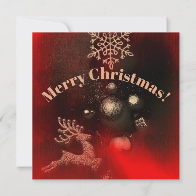 Adornos de Navidad alegre en la mesa (Anverso)