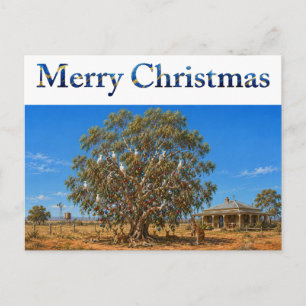 Adornos de Navidad australianos de eucalipto con c