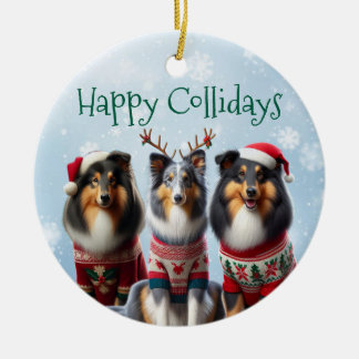 Adornos de Navidad Collie