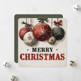 Adornos de Navidad con estilo de grabado antiguo