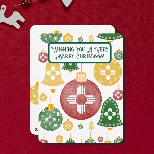 Adornos de Navidad de Nuevo México Zia Rojo Verde  (Subido por el creador)