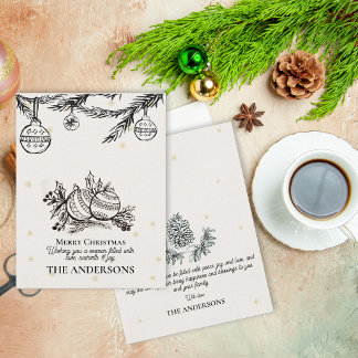 Adornos de Navidad Dibujados a Mano Personalizados