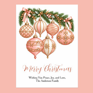 Adornos de Navidad Elegantes Rosa Claro